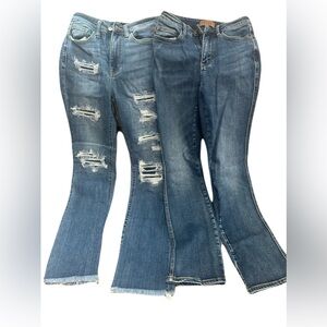 LOT of 2 Pairs Blue Womens Jeans Judy Blue LA Size 1/25
